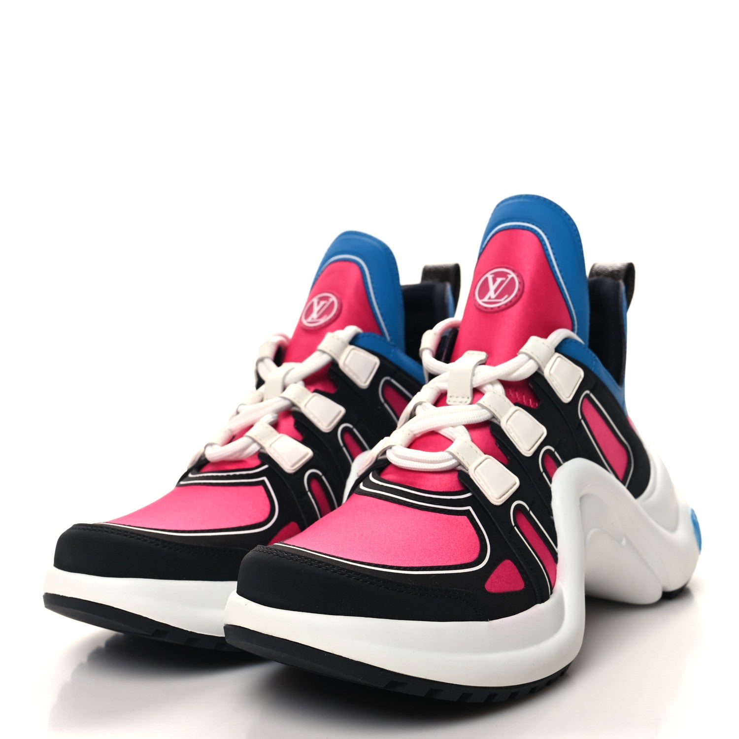 Louis Vuitton Calfskin Technical Satin LV Archlight Sneakers 37 Rose Pop Pink 3 of 8