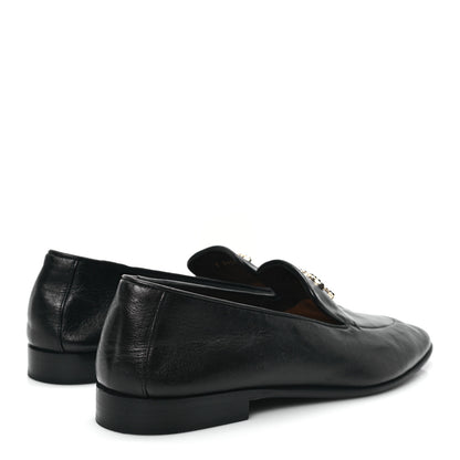 Chanel Shiny Calfskin CC Mocassin Loafers 40 Black 4 of 8