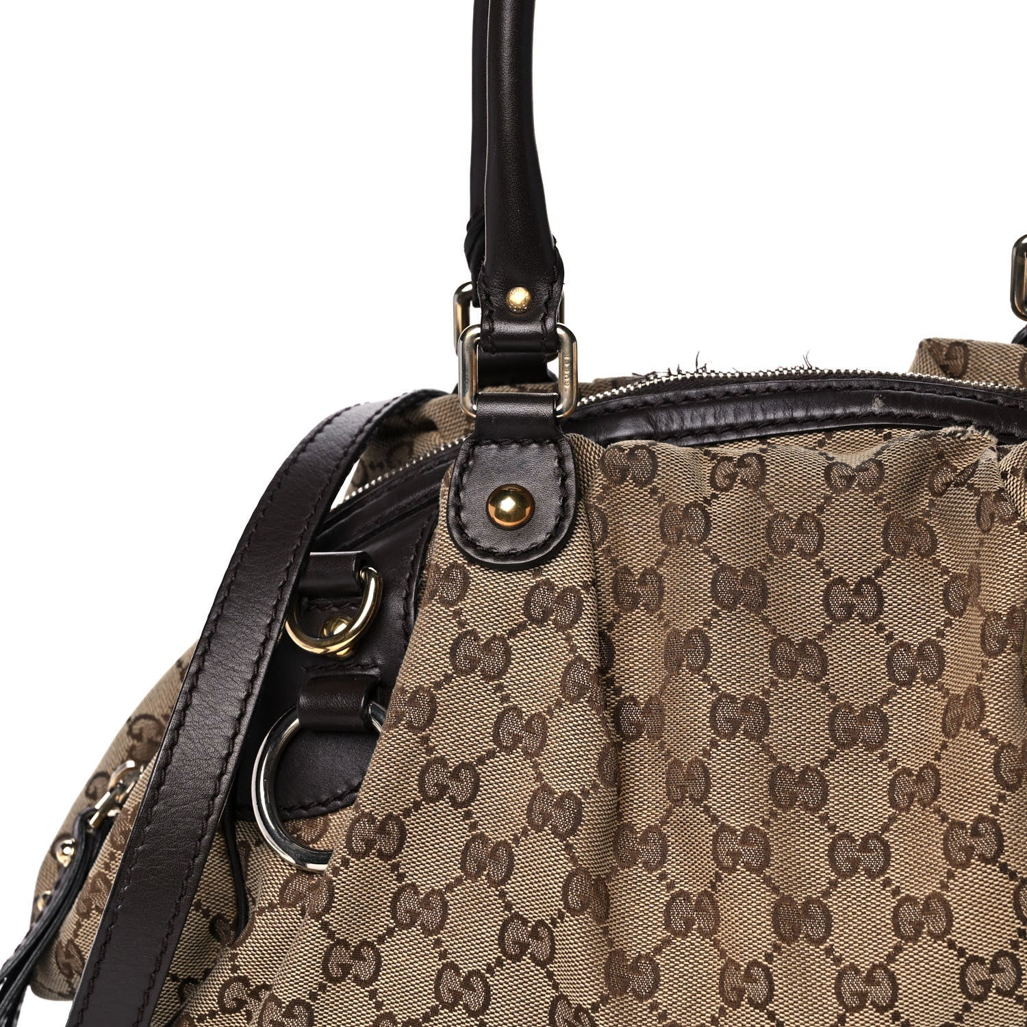 Gucci Monogram Medium Sukey Boston Bag Brown 9 of 14