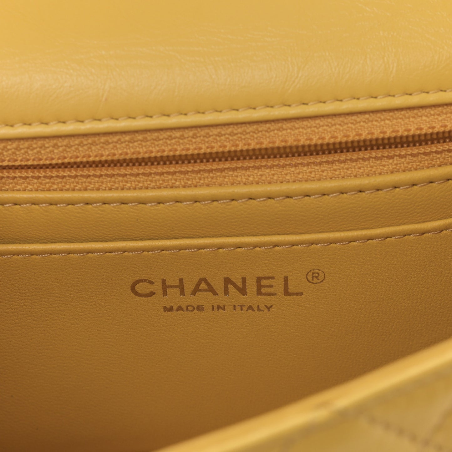 Aged Calfskin Quilted 2.55 Reissue Mini Flap Yellow