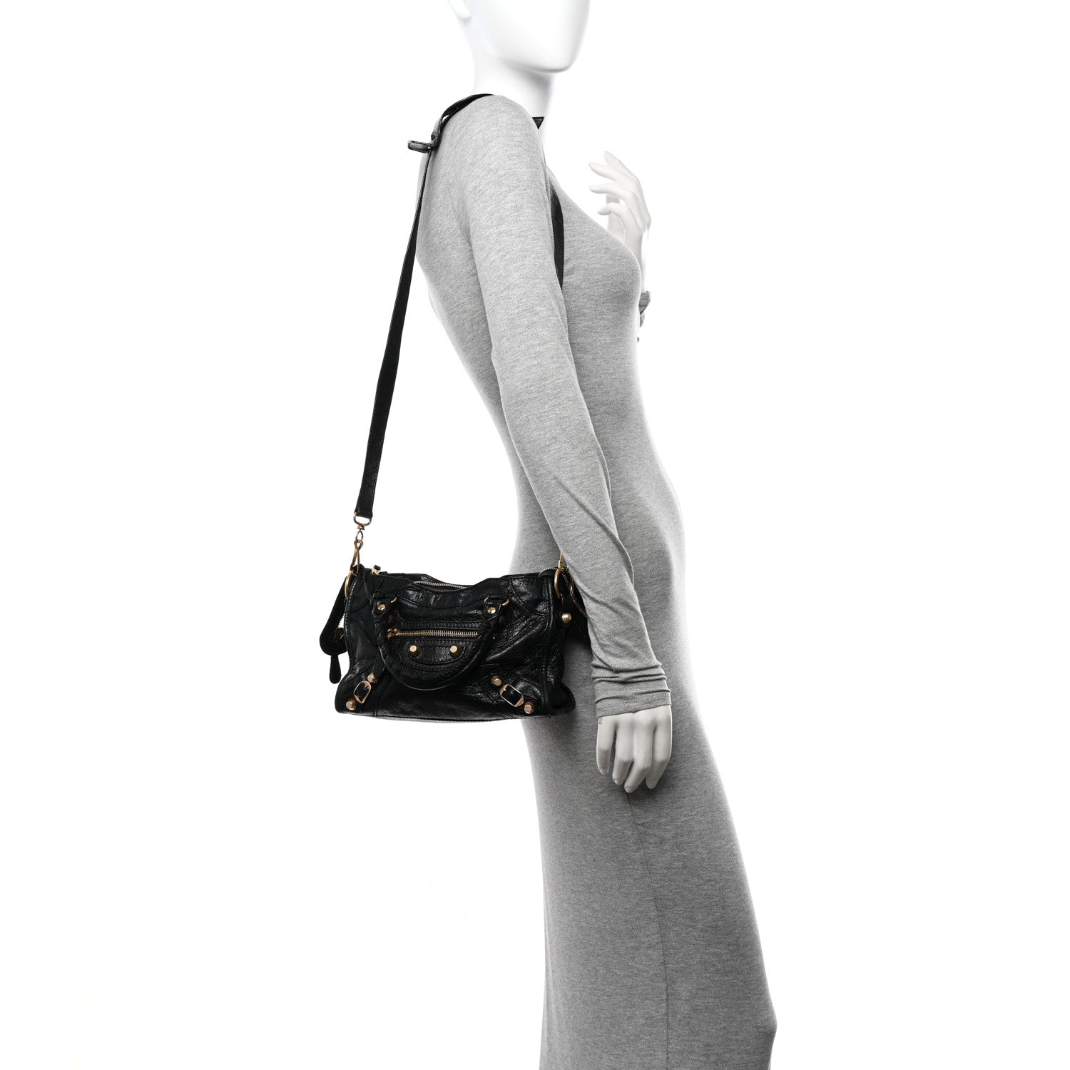 Balenciaga Agneau Giant 12 Gold Hardware Mini City Black 2 of 13