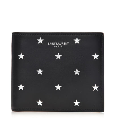 Saint Laurent Calfskin Star Print East West Wallet Black 1 of 7