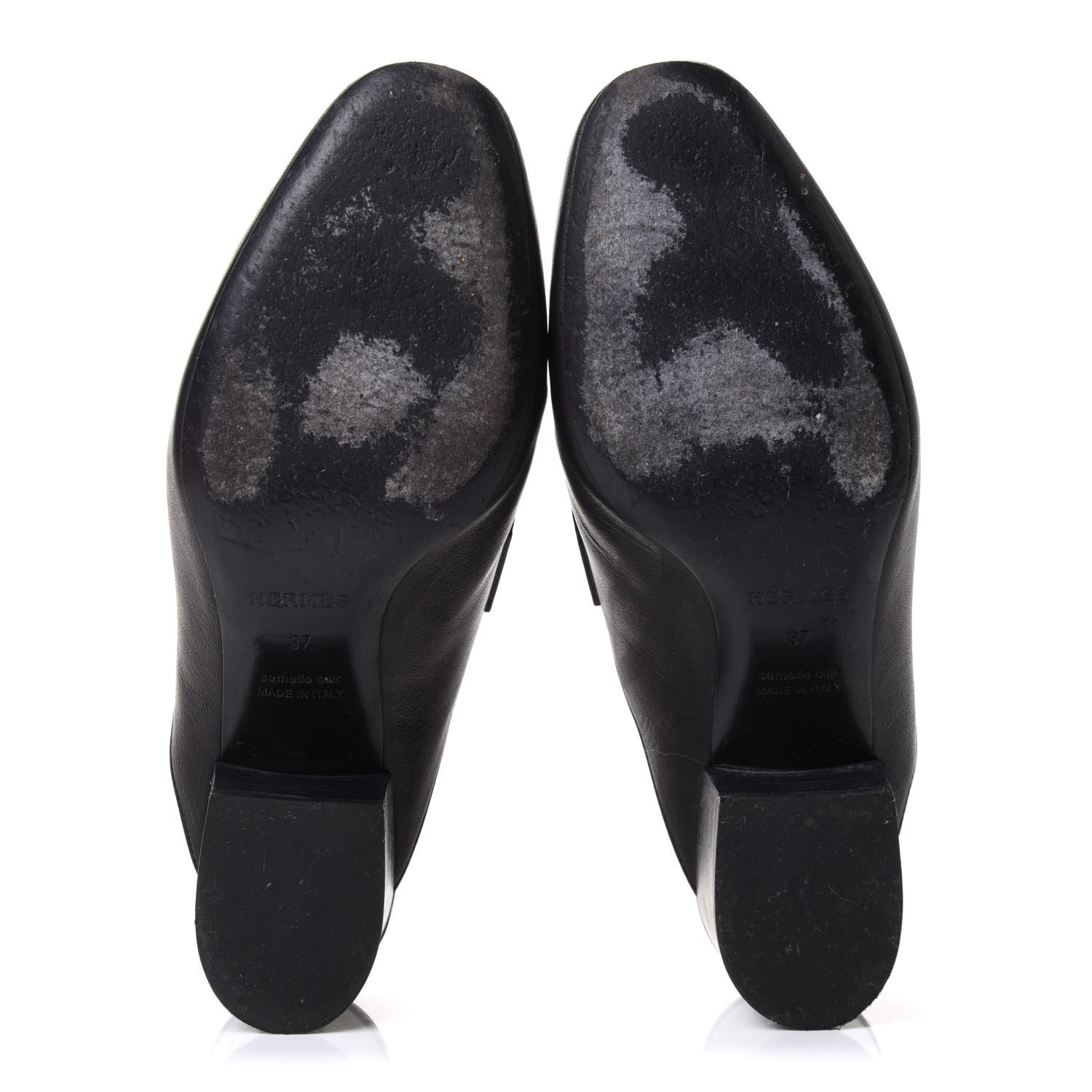 Hermes Goatskin Paradis Mules 37 Black 6 of 10