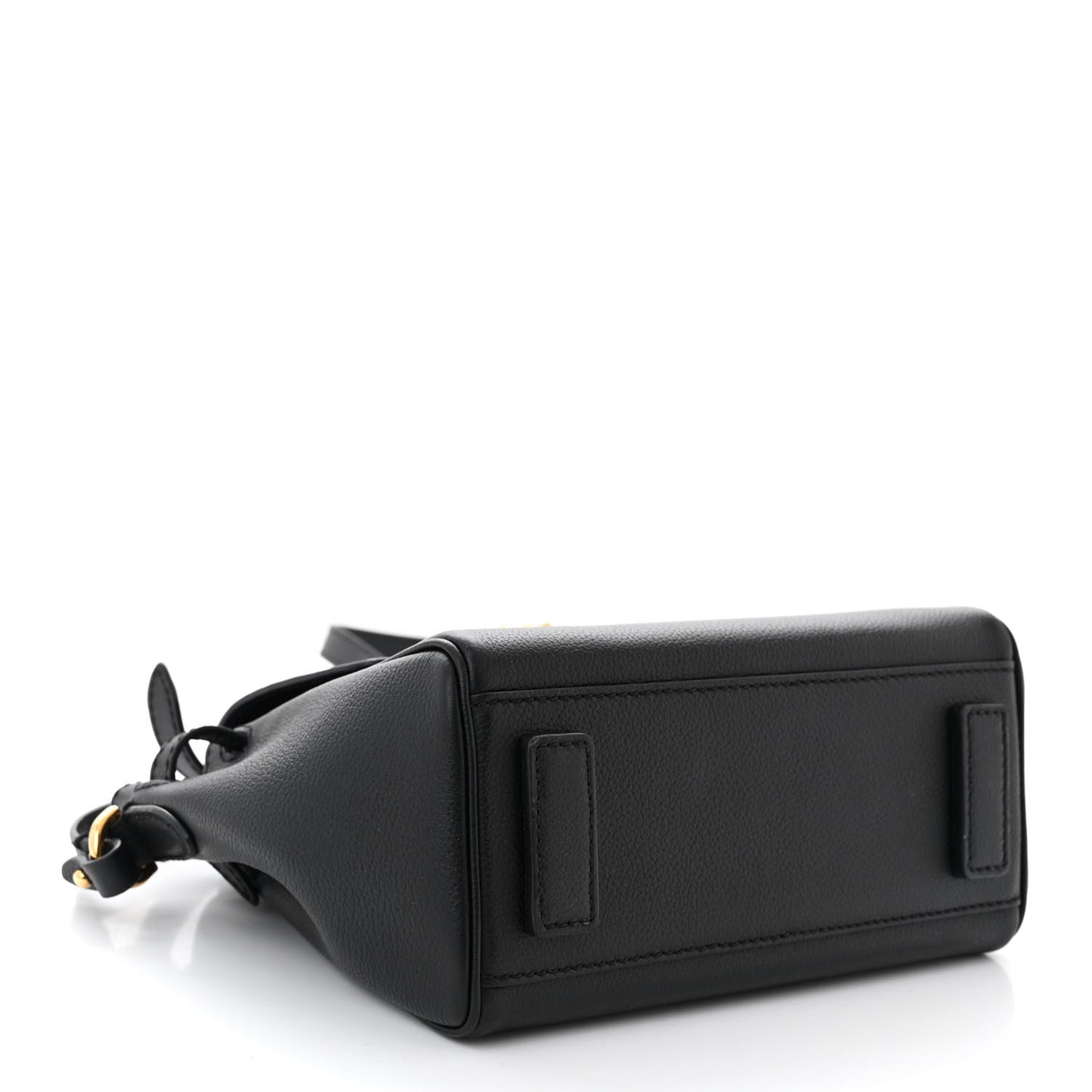 Grained Calfskin Small La Medusa Top Handle Bag Black