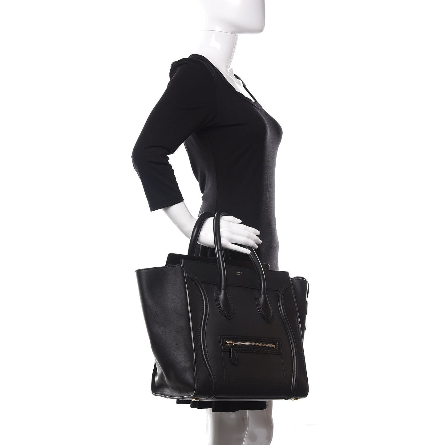 Smooth Calfskin Mini Luggage Black