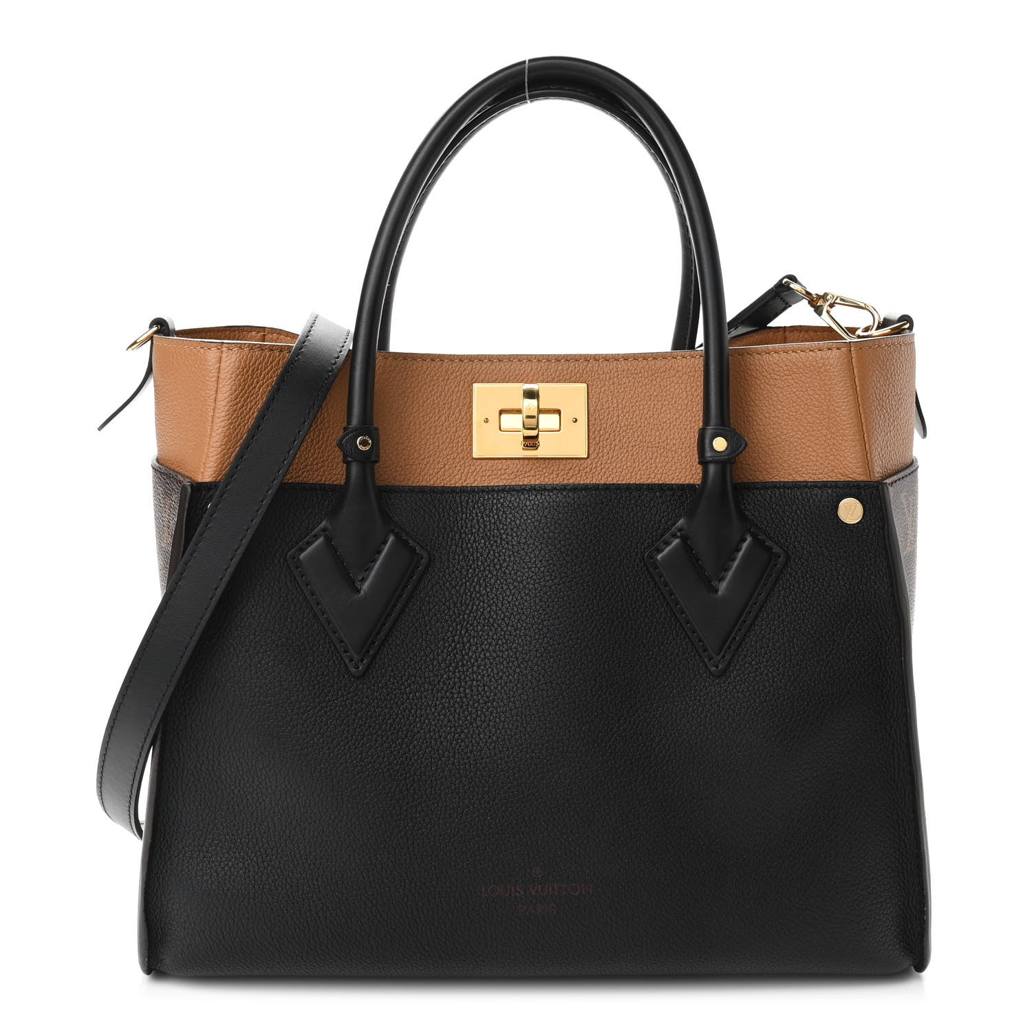 Louis Vuitton Calfskin Monogram On My Side Black 1 of 9