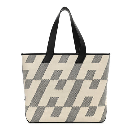 Hermes Swift H Canvas Cabas H En Biais 40 Black Ecru 1 of 10