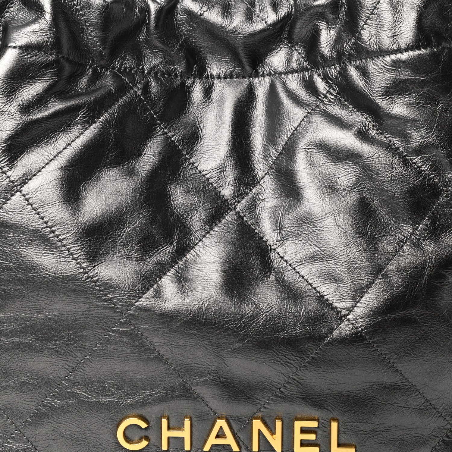 Chanel Metallic Calfskin Quilted Chanel 22 Ruthenium 9 of 12