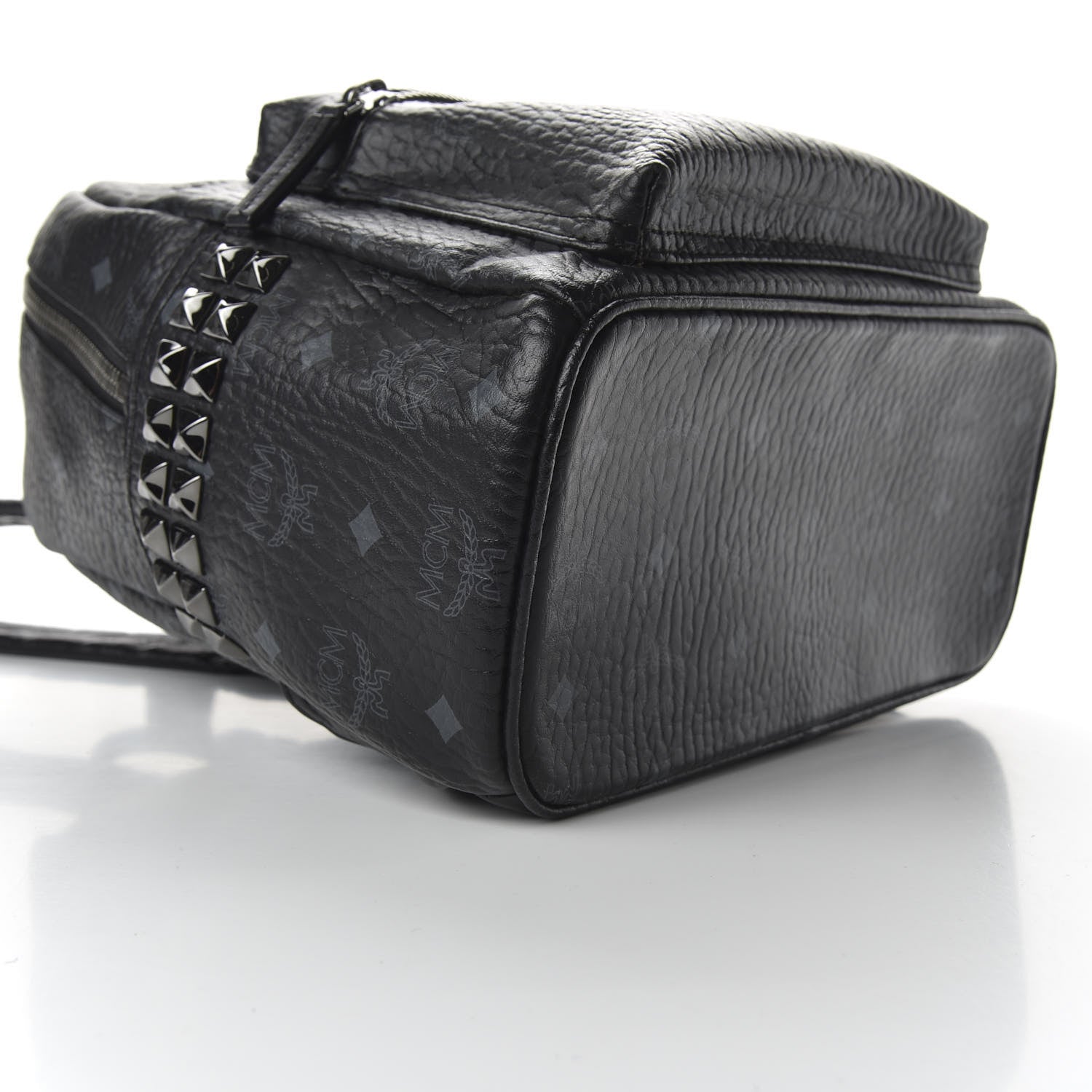 MCM Visetos Small Side Stud Stark Backpack Black 7 of 10