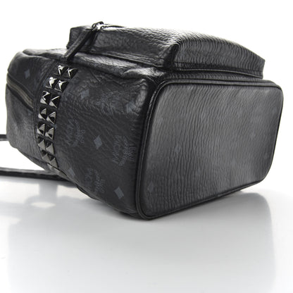 MCM Visetos Small Side Stud Stark Backpack Black 7 of 10