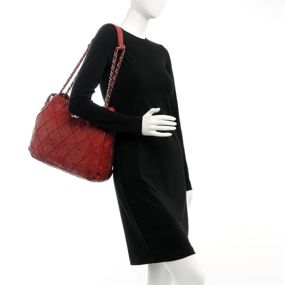 Chanel Calfskin Expandable Tote Red 2 of 7
