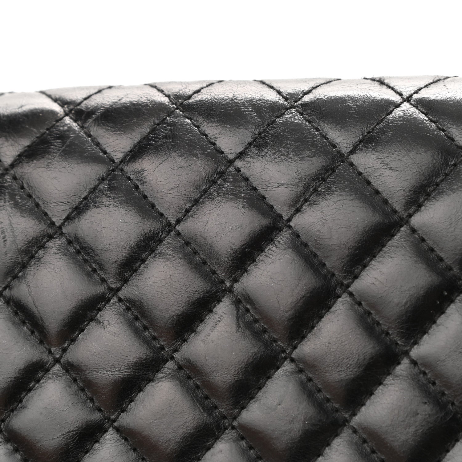 Chanel Glazed Calfskin Quilted Medium Boy Chained Flap Black 11 of 13