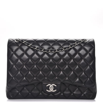Chanel Lambskin Quilted Maxi Double Flap Black 1 of 11