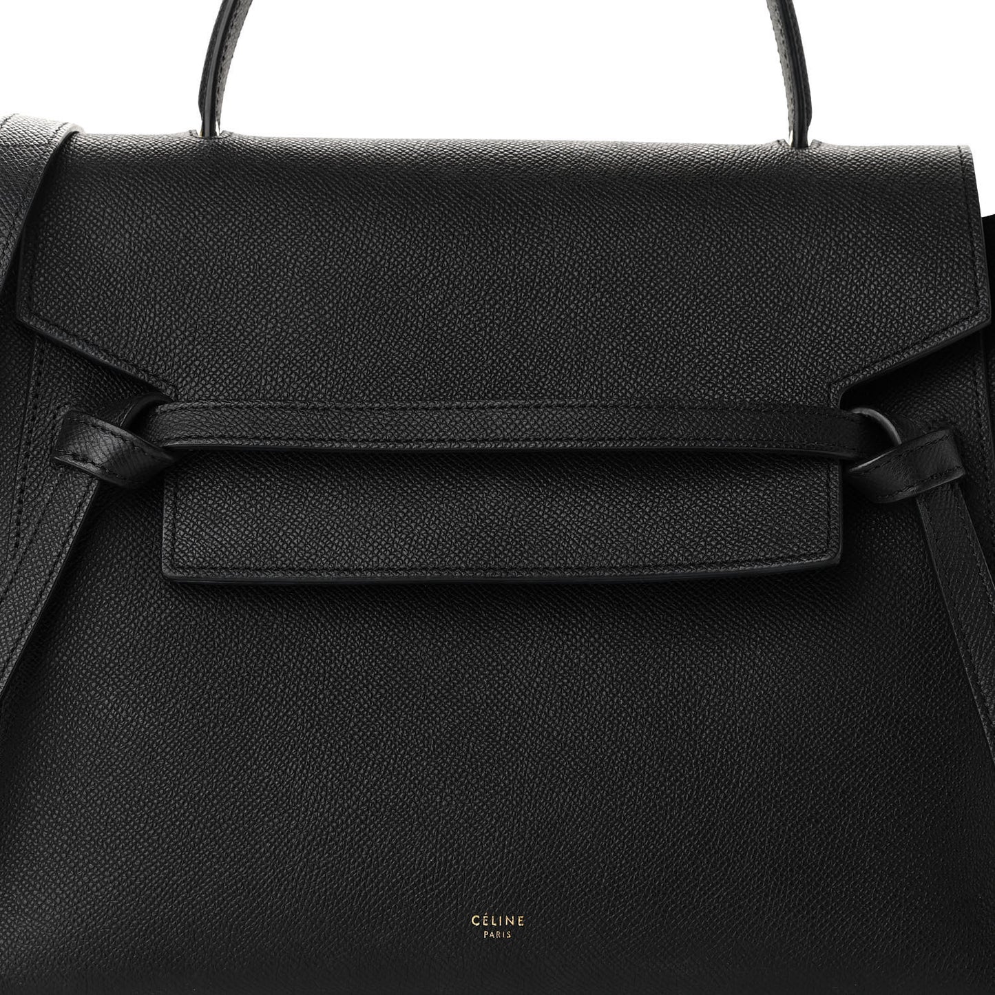 Grained Calfskin Small Belt Bag Black