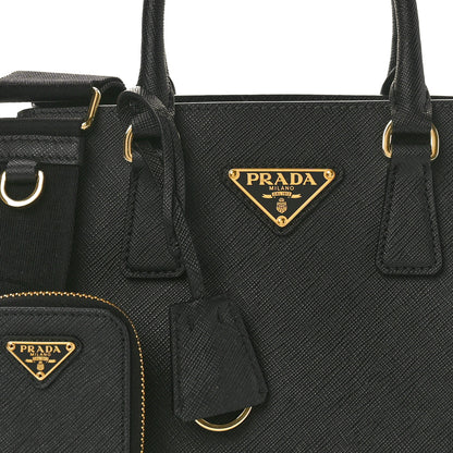 Prada Saffiano Lux Micro Galleria Shoulder Bag Black 8 of 10