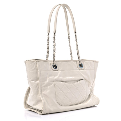 Chanel Glazed Calfskin Small Deauville Tote Ecru 3 of 13
