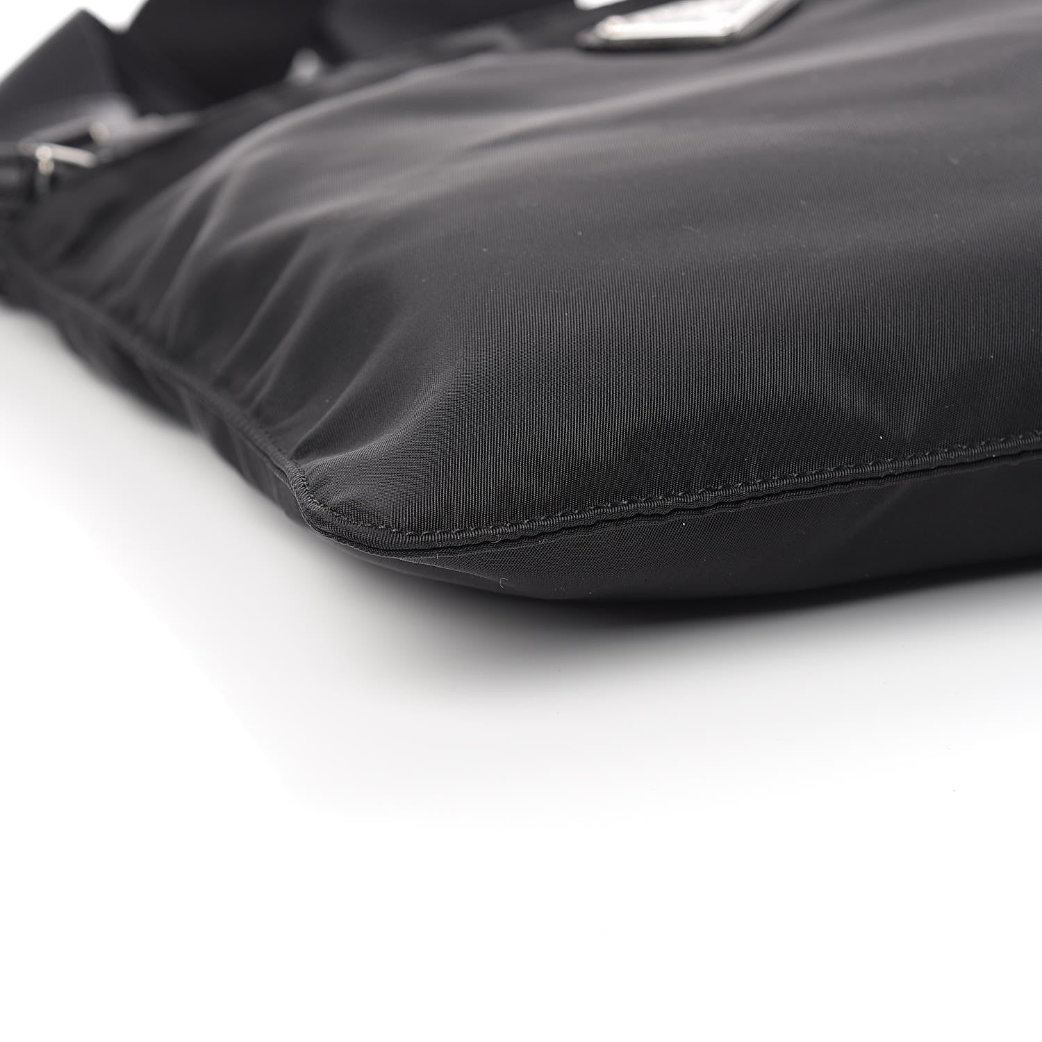 Prada Nylon Flat Messenger Bag Black 8 of 10
