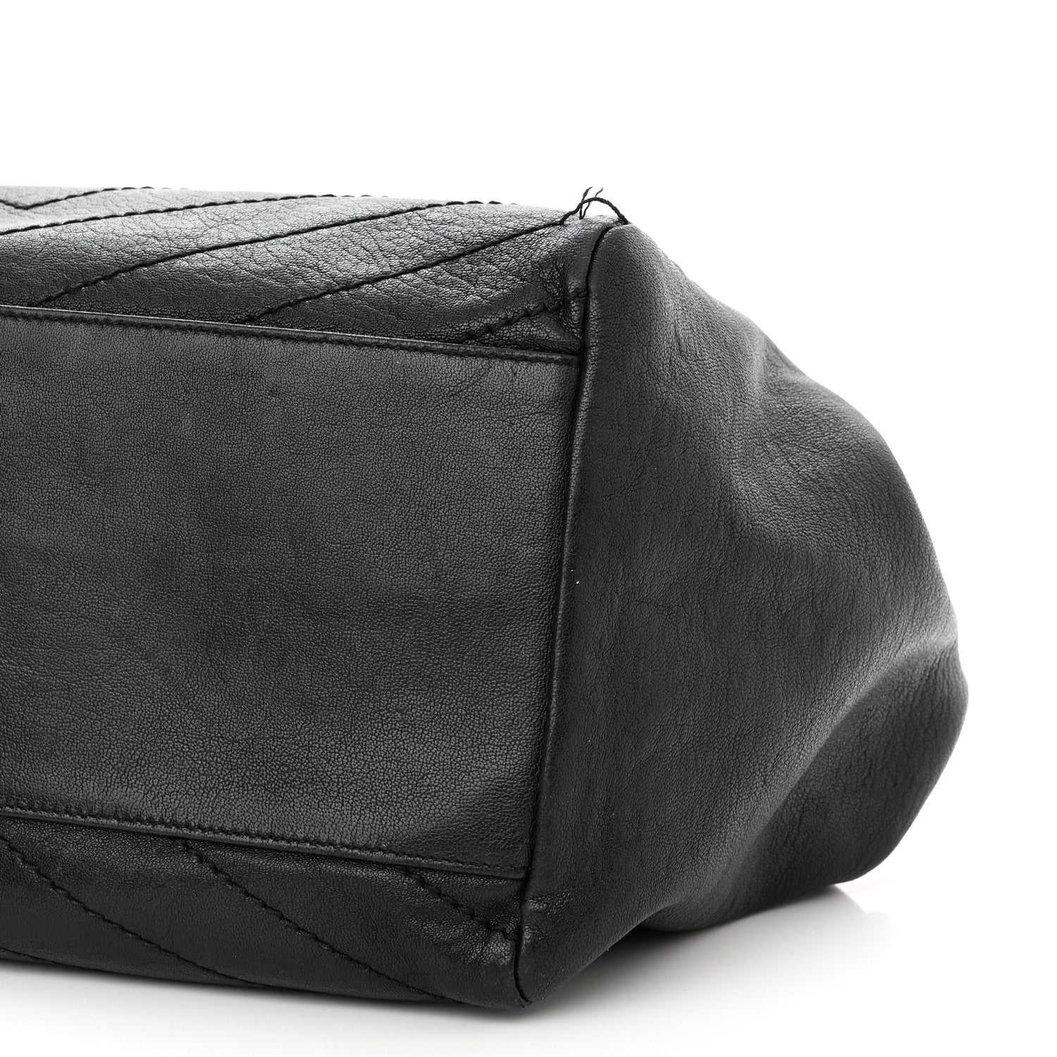 Saint Laurent Pebbled Lambskin Chevron Monogram Large Nolita Black 10 of 11