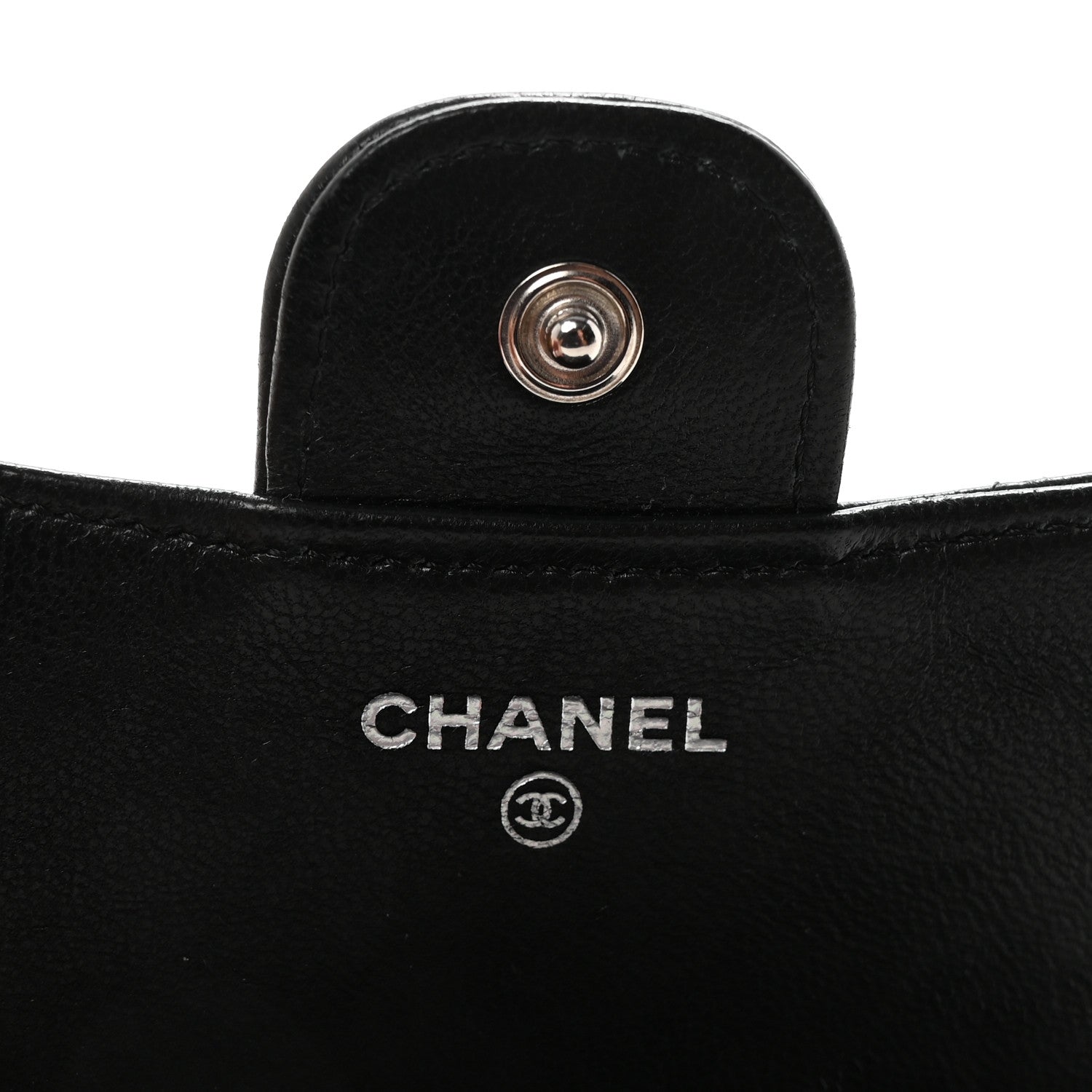 Chanel Lambskin Quilted Compact Flap Wallet Black 6 of 9