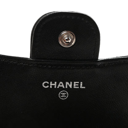 Chanel Lambskin Quilted Compact Flap Wallet Black 6 of 9