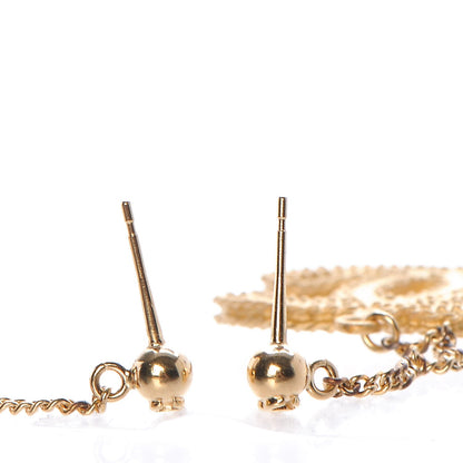 Chanel CC Drop Earrings Matte Gold 4 of 6
