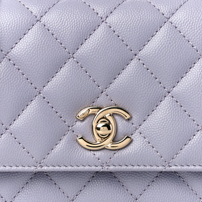 Chanel Caviar Quilted Extra Mini Coco Handle Flap Light Purple 7 of 10