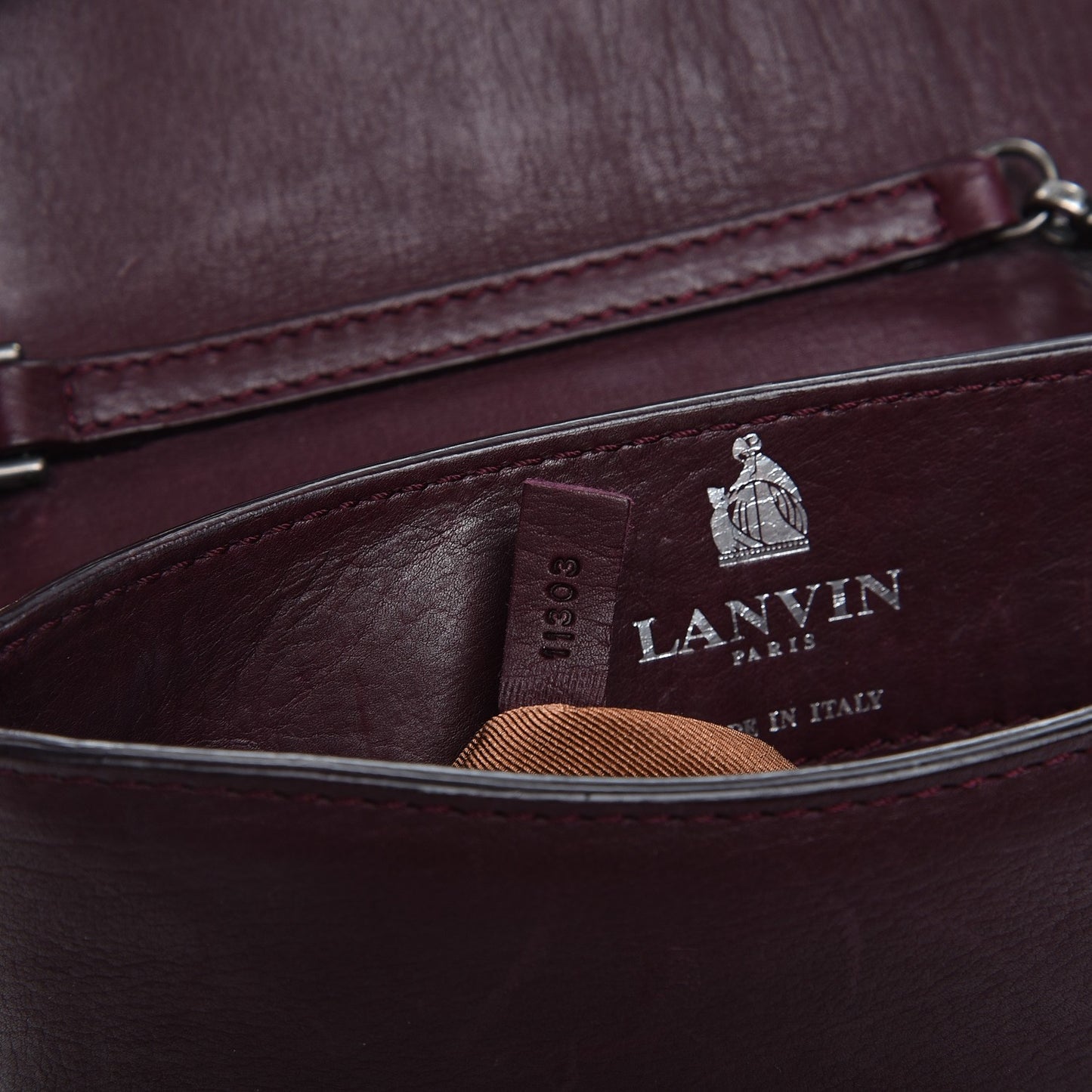 Calfskin Happy Mini Pop Bag Plum
