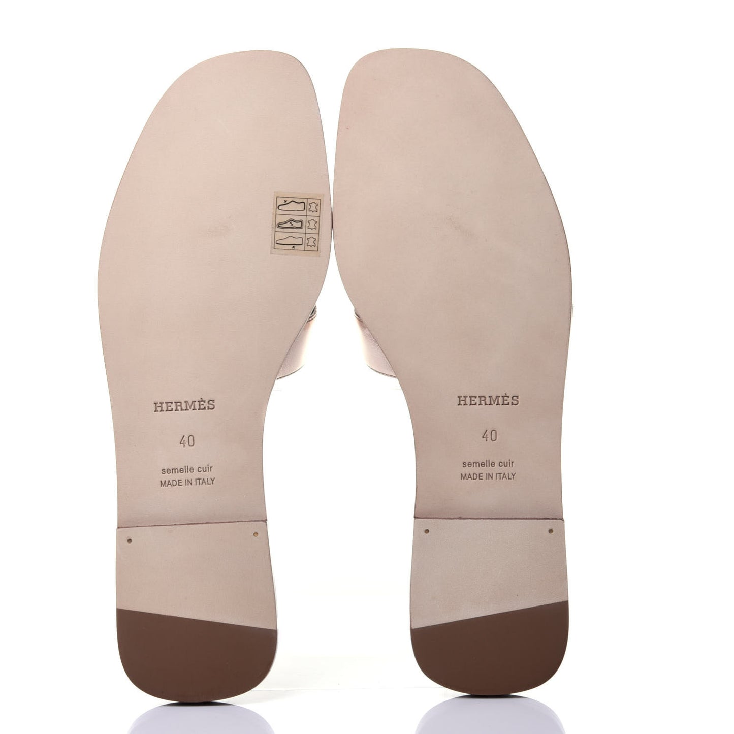 Metallic Nappa Oran Sandals 40 Rose Dore