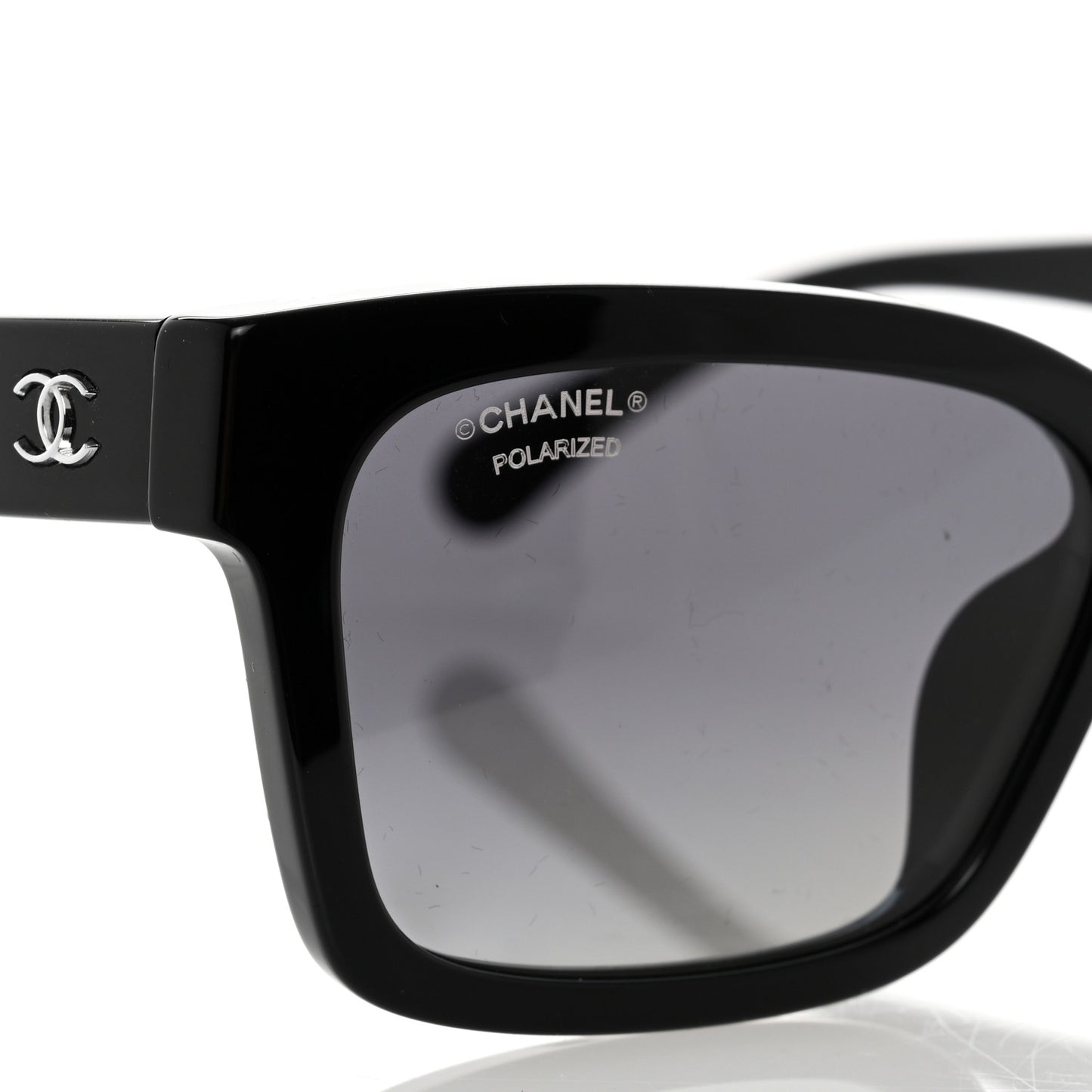 Acetate Polarized Square Sunglasses 5417-A Black