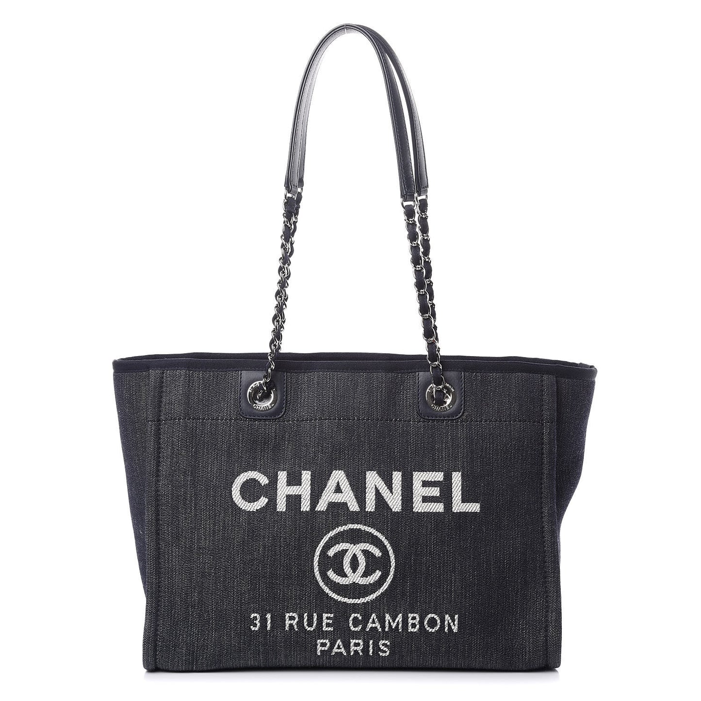 Denim Small Deauville Tote Dark Blue