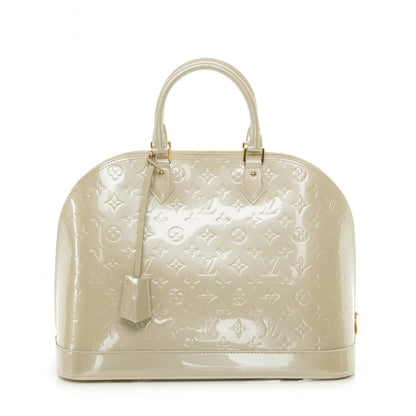 Louis Vuitton Vernis Alma GM Blanc Corail 1 of 7