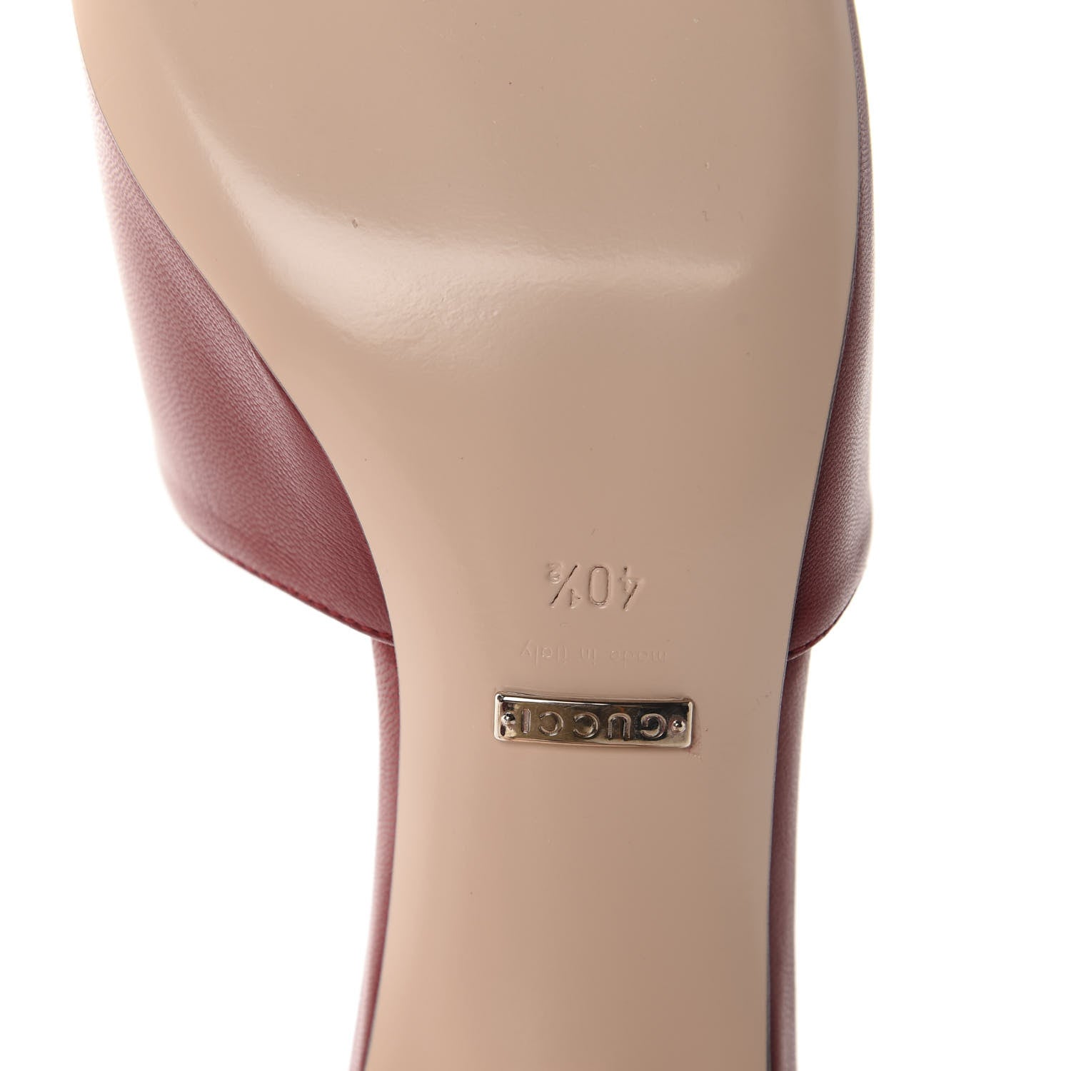 Gucci Malaga Kid Crystal Square G Madelyn Mules 40.5 Romantic Cerise 9 of 10