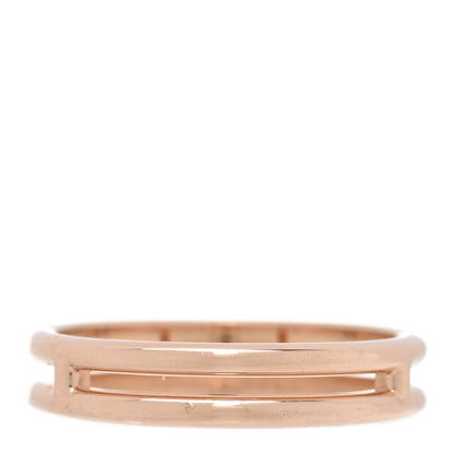 Hermes 18K Rose Gold Ariane Wedding Band Ring 48 4.5 3 of 5