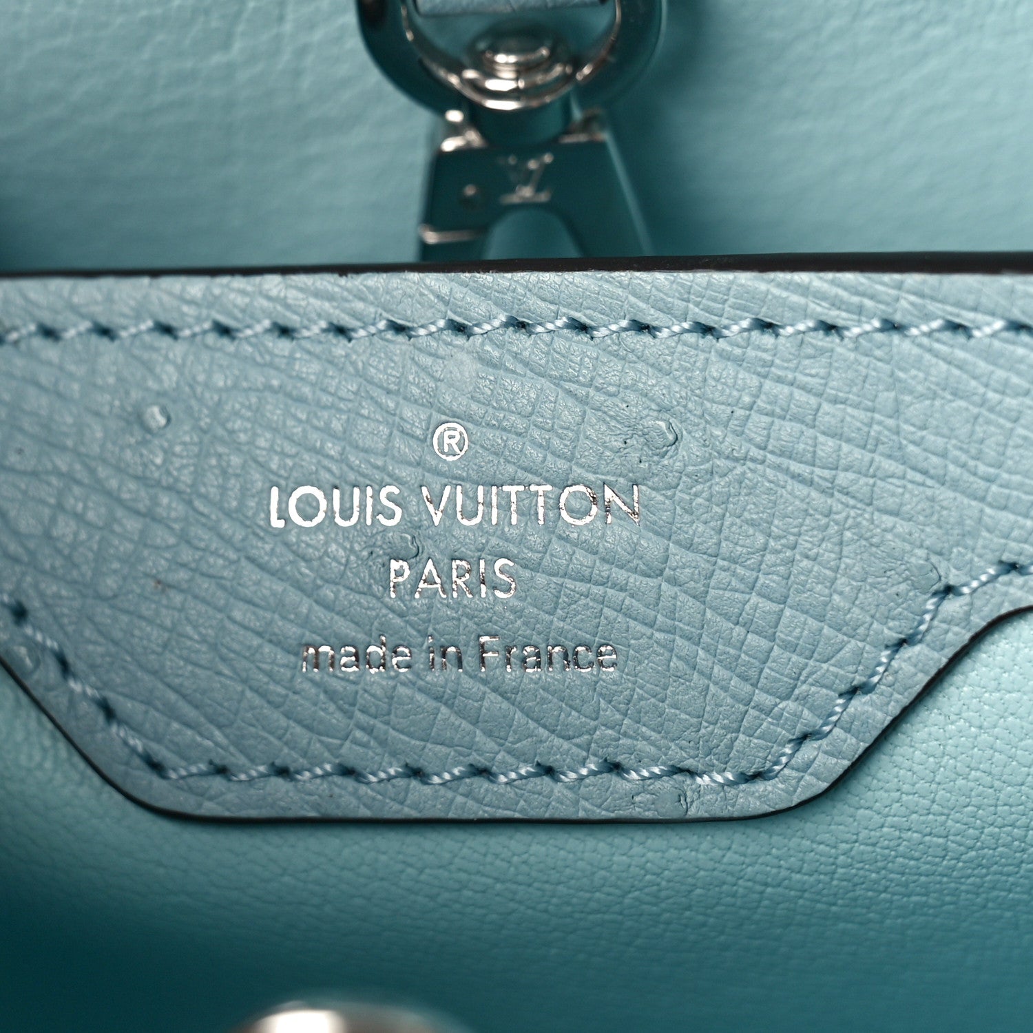 Louis Vuitton Ostrich Capucines BB Light Blue 6 of 8