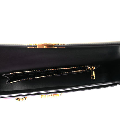 Celine Shiny Calfskin Triomphe Chain Bag Black 5 of 8