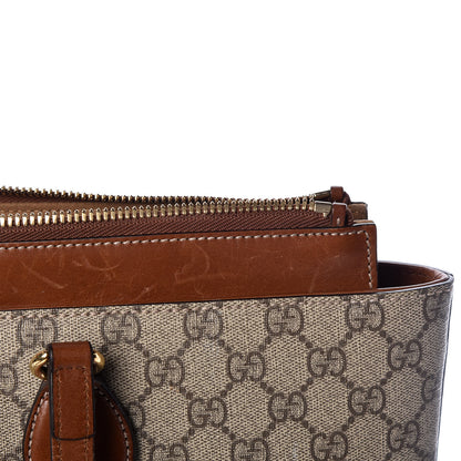 Gucci GG Supreme Monogram Medium Zippered Bucket Tote Beige Tuscany 15 of 15