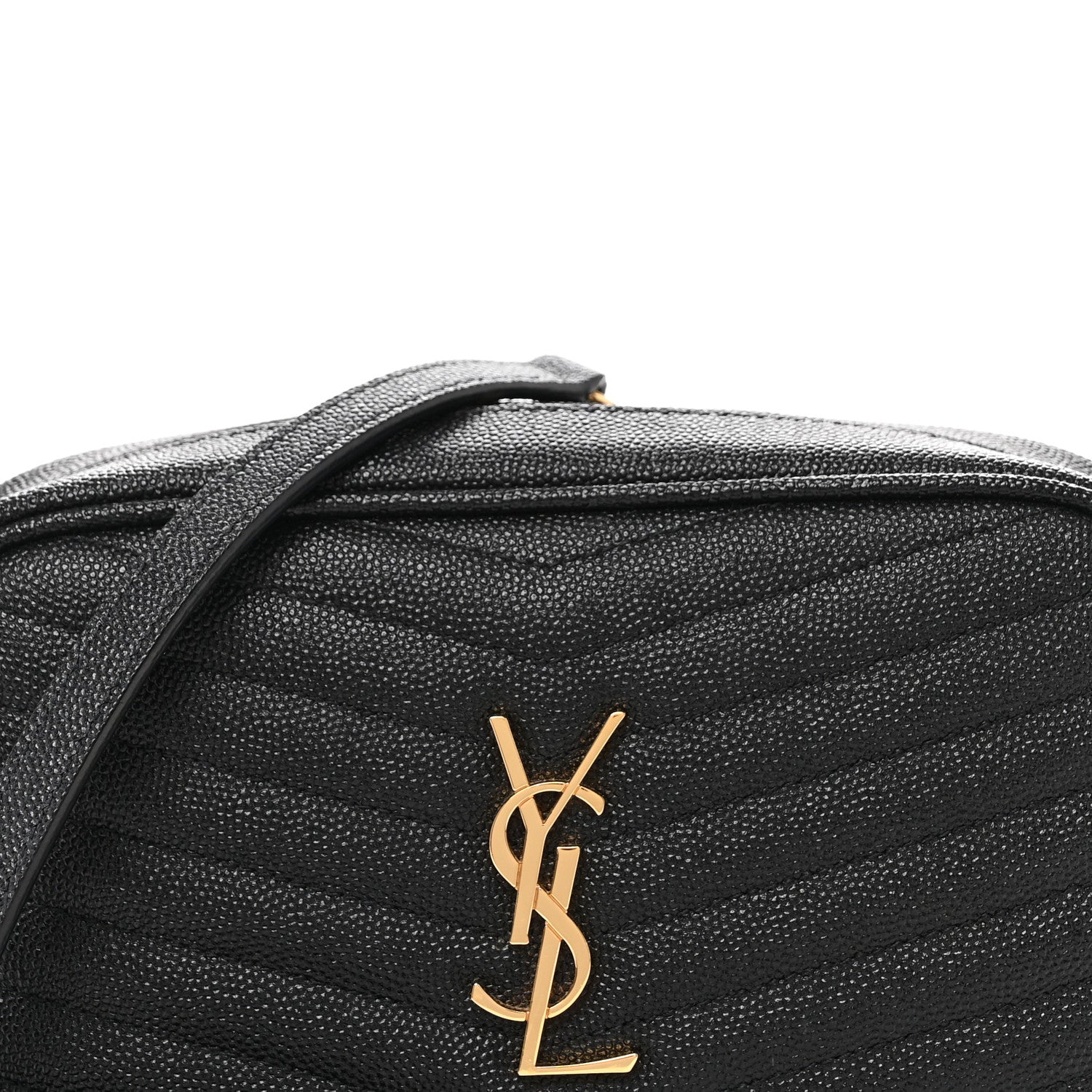 Saint Laurent Grain De Poudre Matelasse Monogram Mini Lou Camera Bag Black 9 of 12