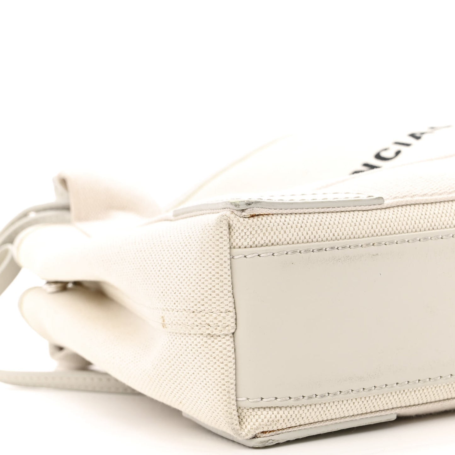 Cotton Canvas Calfskin Navy Cabas XS Natural