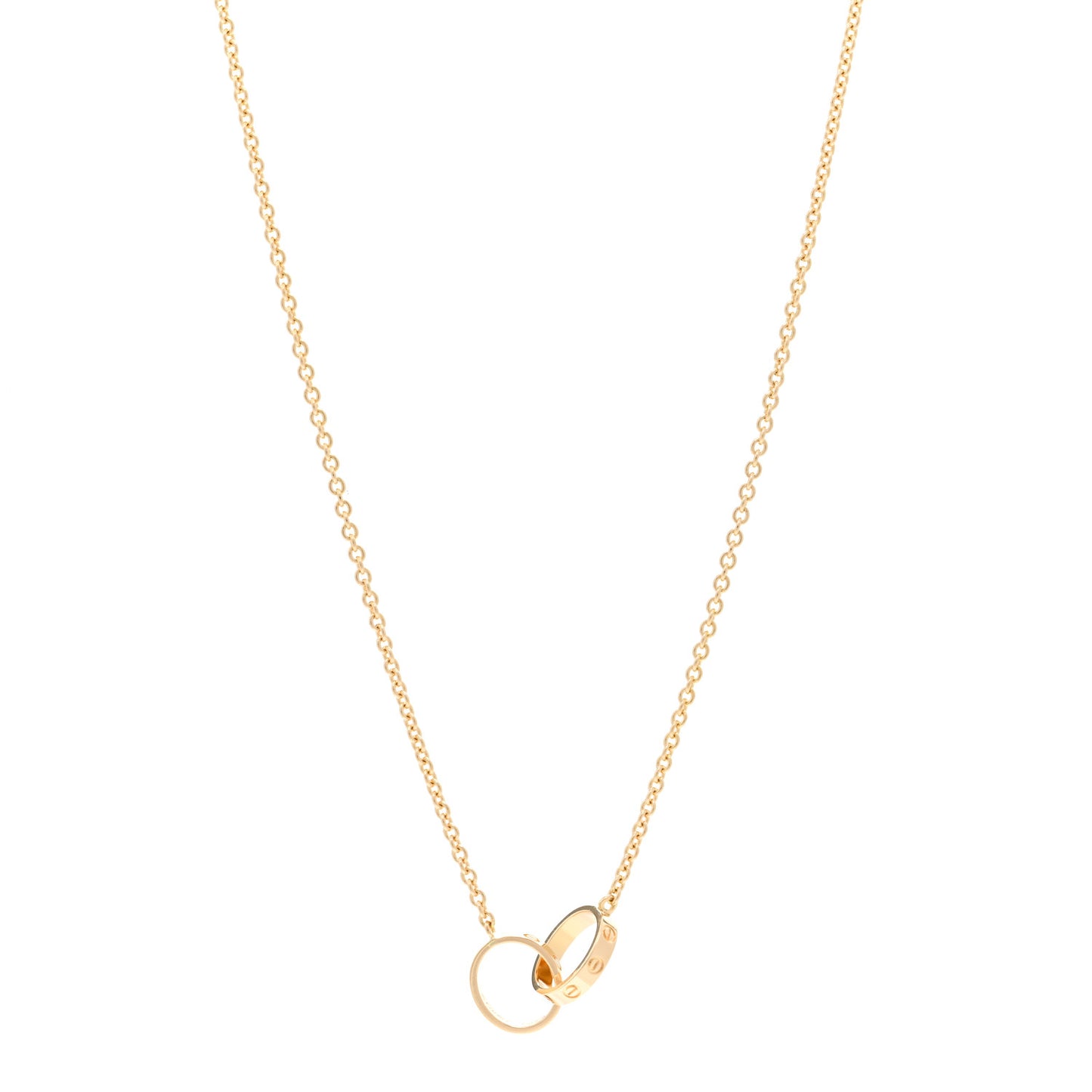 18K Yellow Gold Interlocking LOVE Necklace