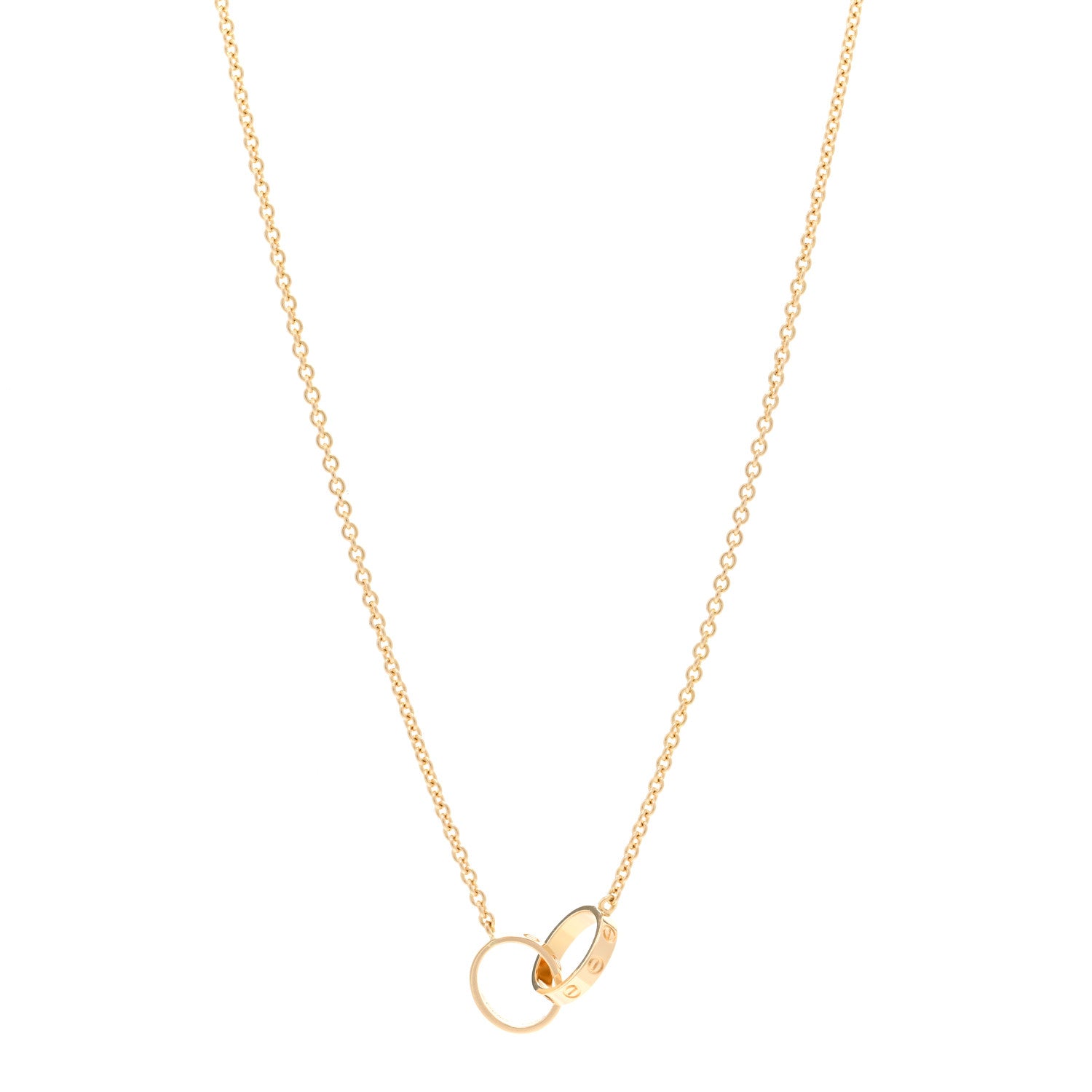 Cartier 18K Yellow Gold Interlocking LOVE Necklace 1 of 4