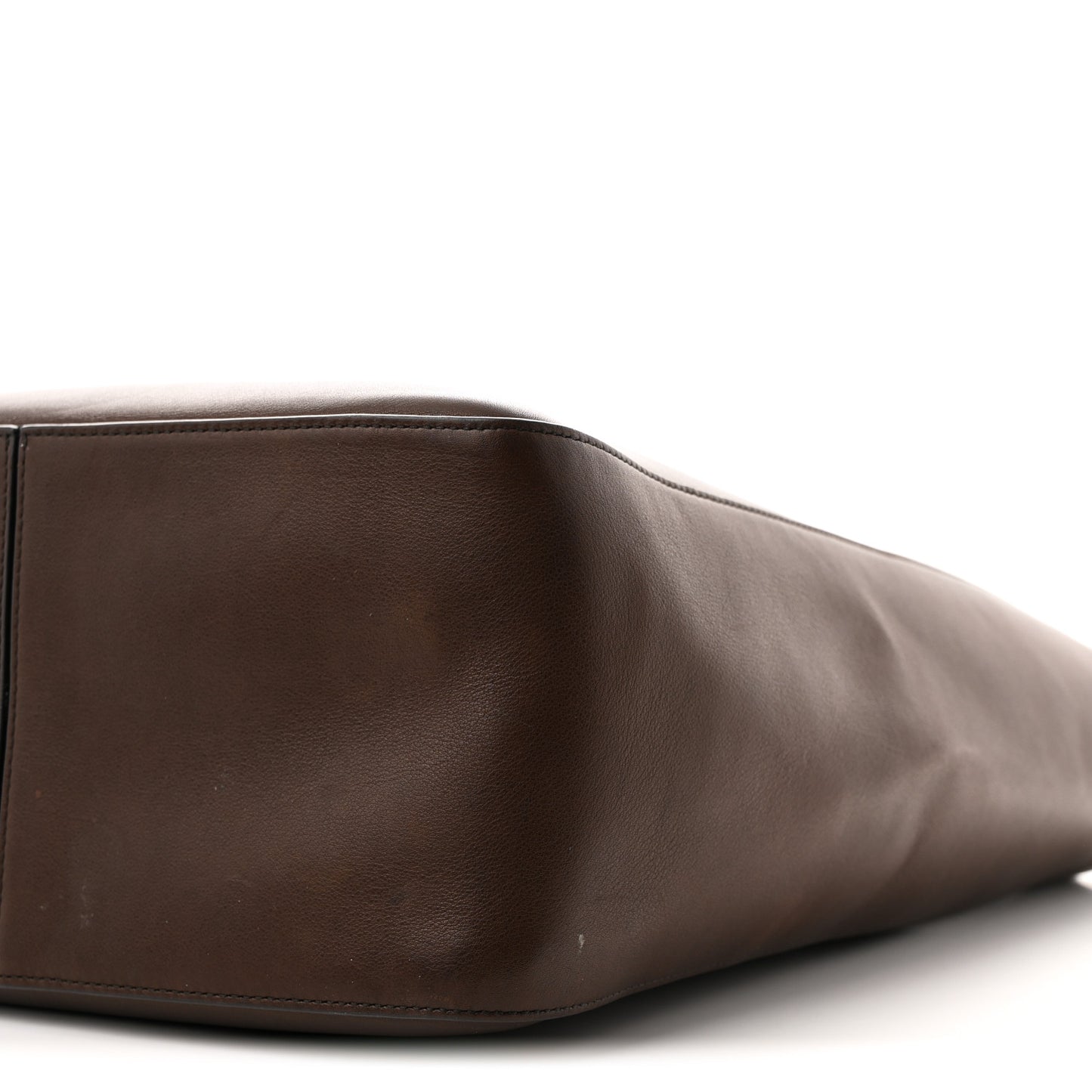 Calfskin Tall Day Luxe Tote Deep Brown