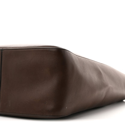 The Row Calfskin Tall Day Luxe Tote Deep Brown 9 of 9