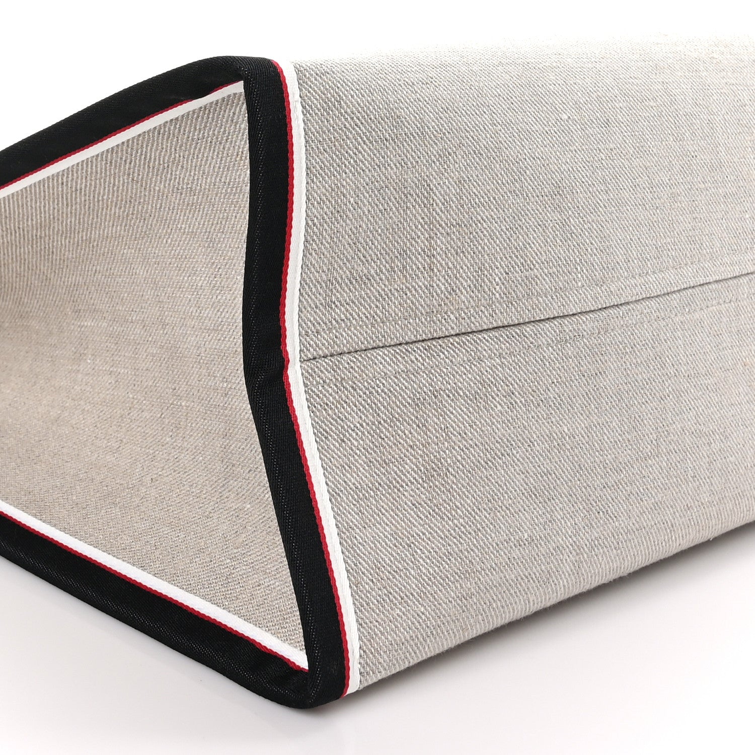 Christian Louboutin Linen Calfskin Large Nastroloubi F.A.V.L. Tote Alabatre 9 of 9