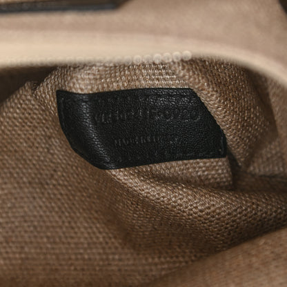 Saint Laurent Linen Calfskin Rive Gauche Tote Optic White 7 of 10