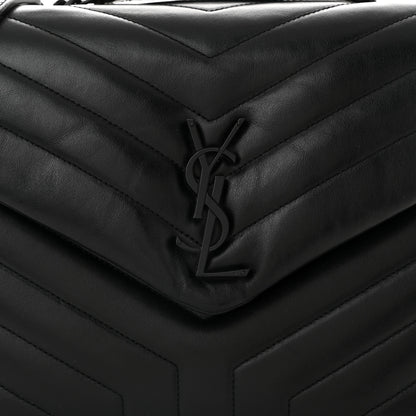 Saint Laurent Calfskin Y Quilted Monogram Medium Loulou Chain Satchel Black 8 of 10