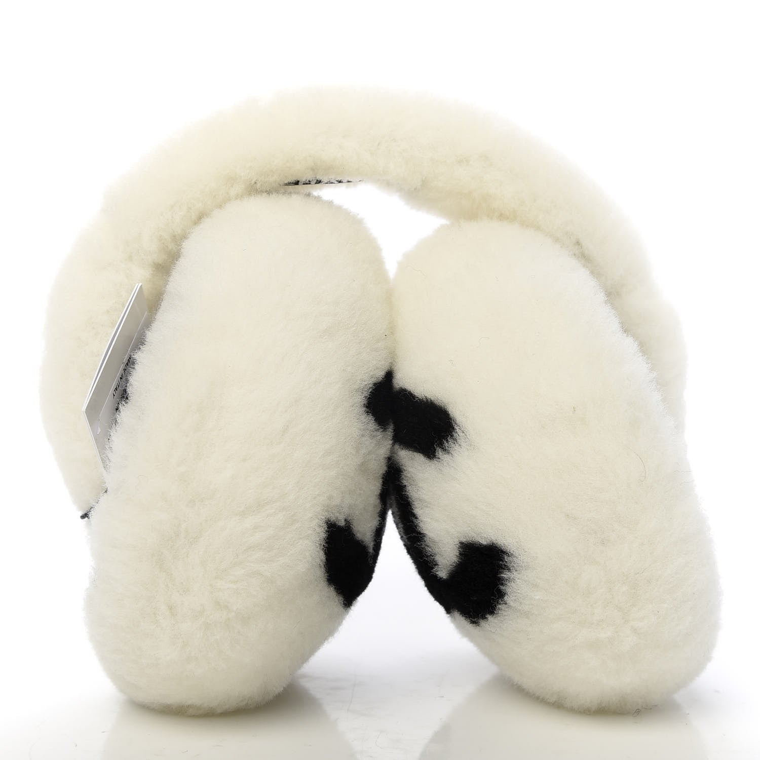 Chanel Shearling CC Ear Muffs White Black 6 of 7