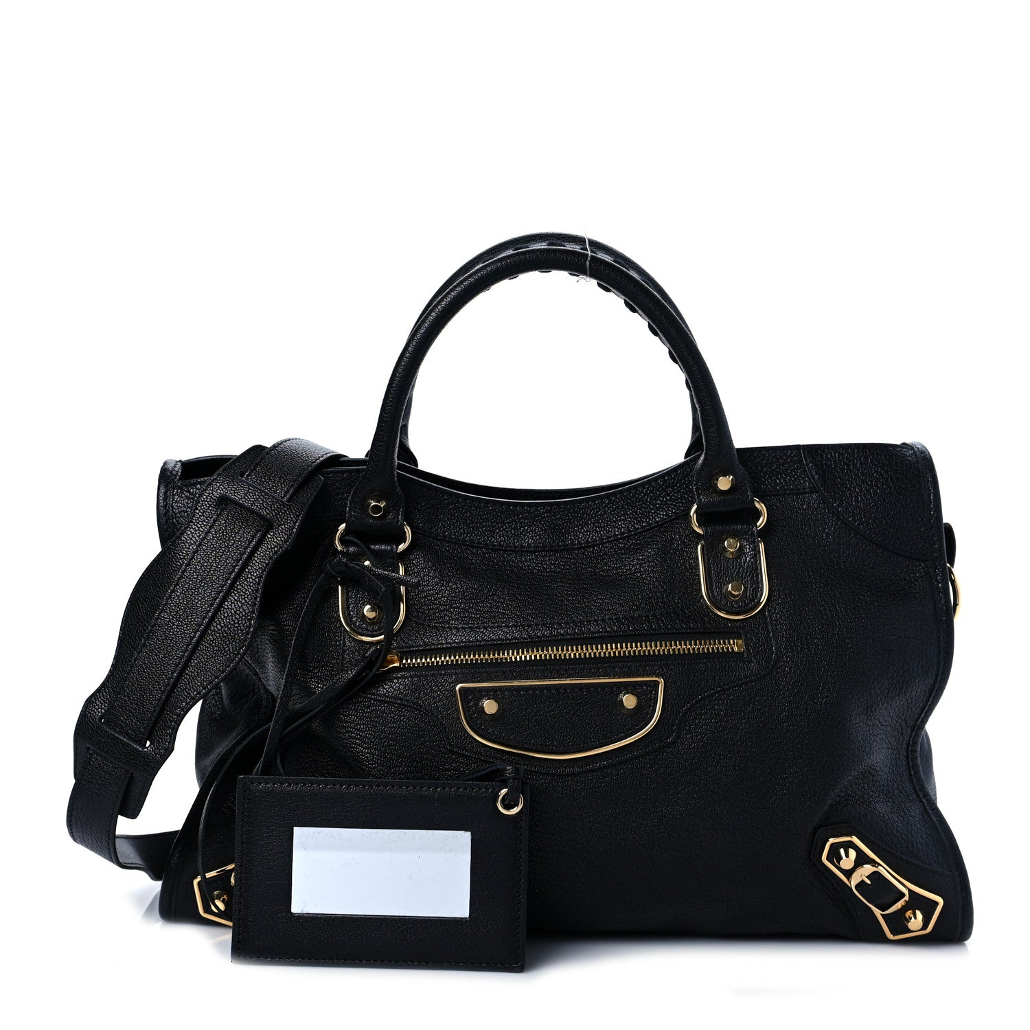 Balenciaga Chevre Gold Metallic Edge Hardware City Black 1 of 7
