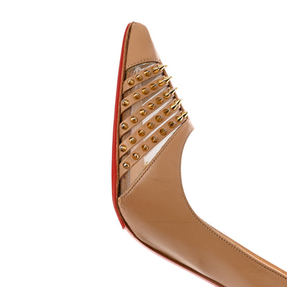 Christian Louboutin Kid Bareta 100 Pumps 36.5 Nude Light Gold 9 of 13