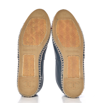 Chanel Lambskin CC Espadrilles 36 Blue 5 of 11