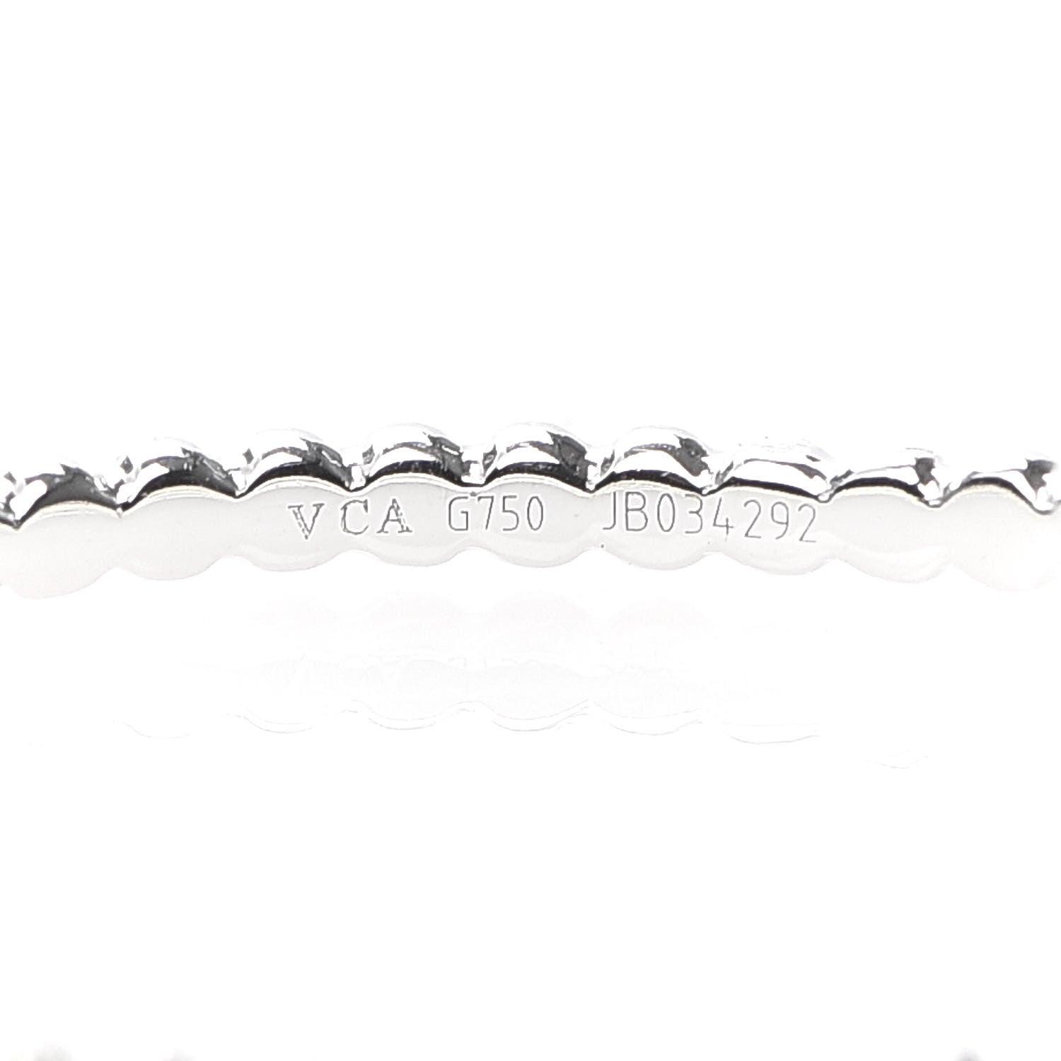 Van Cleef & Arpels 18K White Gold Small Perlee Hoop Earrings 4 of 5
